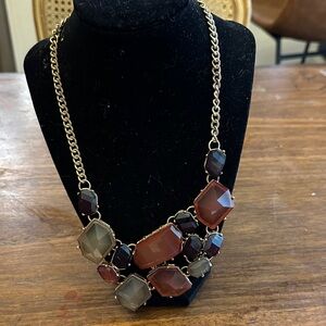 Elegant Multi-Color Statement Necklace